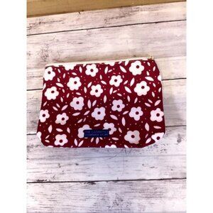 The Cosmetics Company Store Red White Floral Travel Accessory Pouch